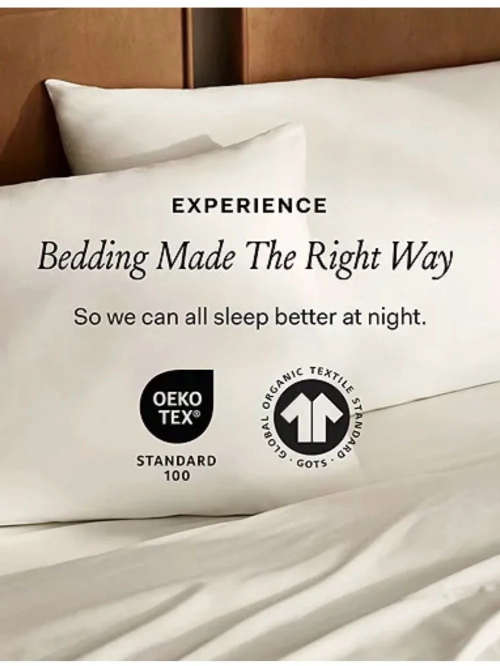 Boll & Branch NWT Signature Cotton Hemmed Pillowcase Set (2)Creme $59 MSRP